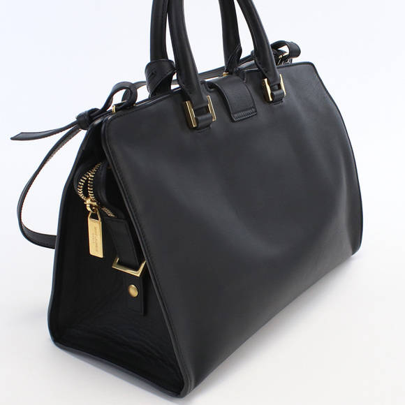 Saint Laurent Petit Cabas Y Line Handbag Leather Black - Picture 10 of 11